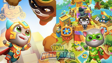 NEW UPDATE TALKING TOM HERO DASH CHRISTMAS 2020 - TITANIUM FORCE TOM Vs NEW RACCOON JUNGLE BOSS