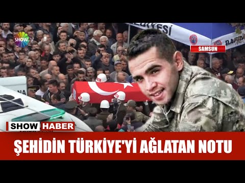 Şehidin Türkiye'yi ağlatan notu!