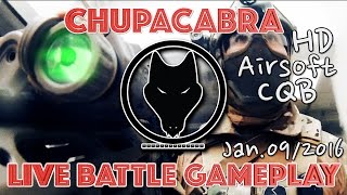 CHUPACABRA HD AIRSOFT CQB [Live Battle Gameplay Jan 09, 2016] (ARES AM-013 Honey Badger DSG Custom)