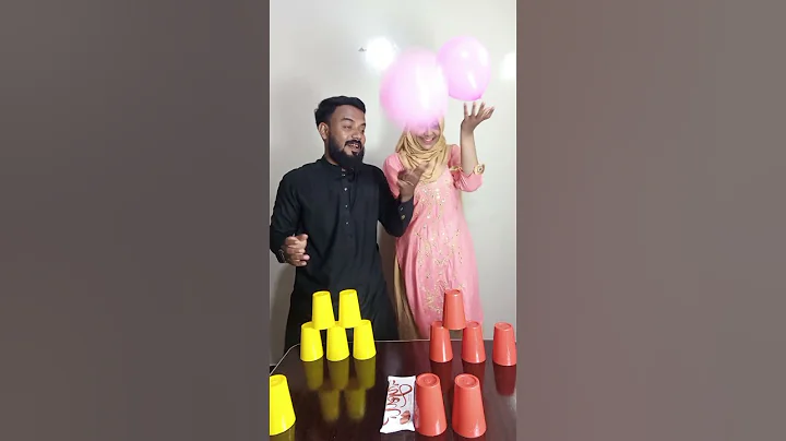 Balloon Up And cup pyramid Challenge 🤣#shorts