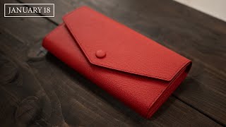 [Leather Handmade EP16] Making a Leather Wallet for Women - Free PDF Pattern DIY