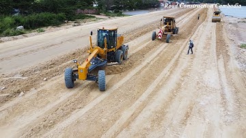 The Best Activities Motor Grader XCMG Working Grading Soil And Preparing Surface Top Soil Build Road