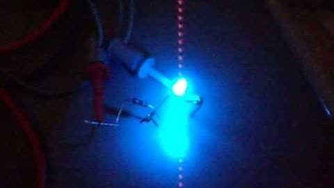 PWM controlled (pulsed) LED with an AVR ATmega microcontroller.