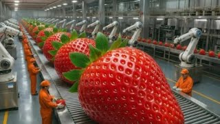 Inside a Modern Strawberry Production Factory: From Farm to Dessert (The Whole Process