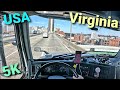 Pov truck driving usa 5k virginia i95 trucking