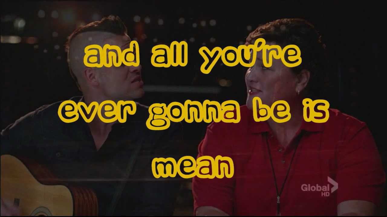 Glee Mean lyrics YouTube