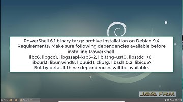 PowerShell 6.1 binary tar.gz archive Installation on Debian 9.4