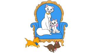 Coloring The Aristocats Family