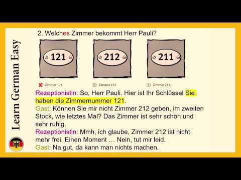 Hörverstehen Übungen A1 - Hörverstehen Deutsch - Übungen zum Hörverstehen A1