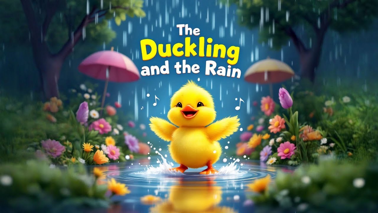 🦆🌧️ The Duckling and the Rain 🌧️🦆 | Fun Splashing Song for Kids | Tiny Magic Tunes