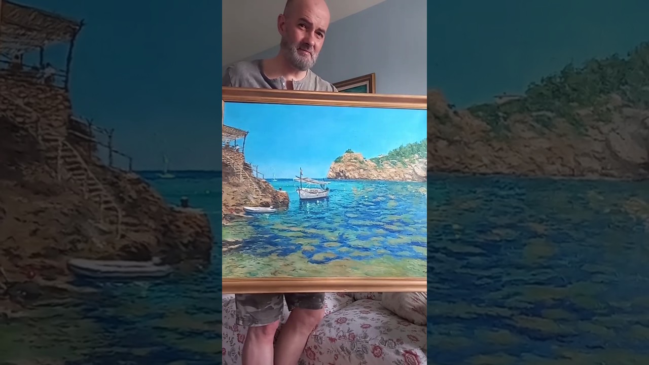 Cala Deia,  Cuadro al oleo. #mallorca