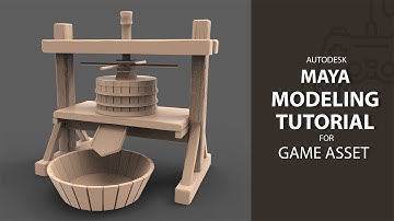 Medieval Wine Press  / Game Asset / 3D Modeling Speed Tutorial In Maya [Part_01]