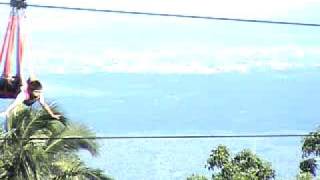 Adrianne on ZIPLINE in Tagaytay