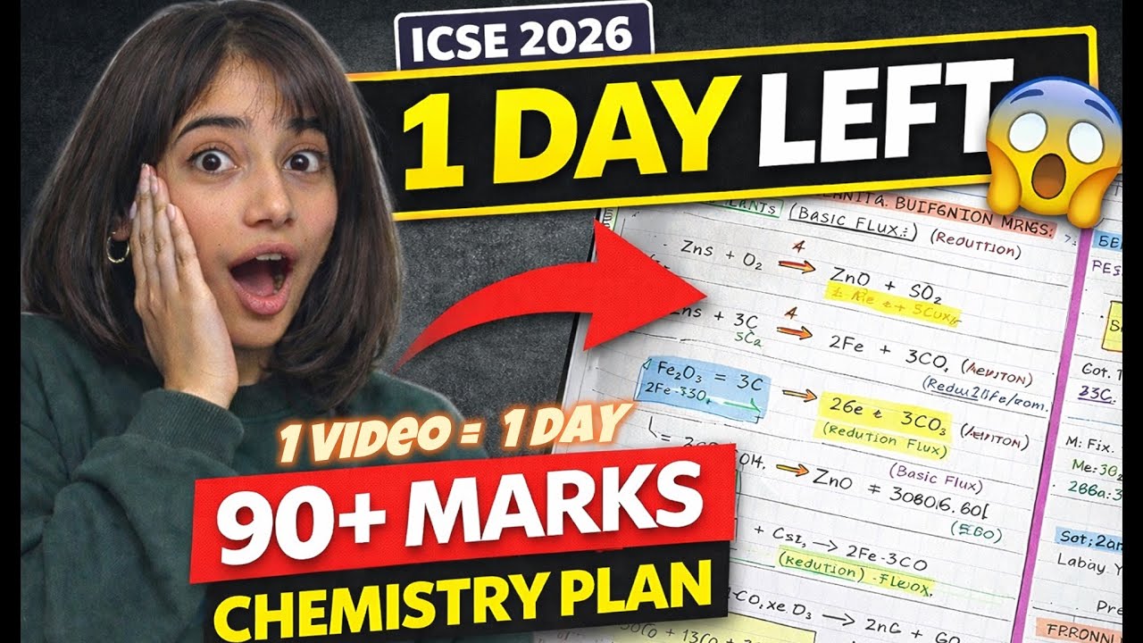 ICSE Class 10 Chemistry Last Day Strategy 🔥 Complete Revision in 24 ...
