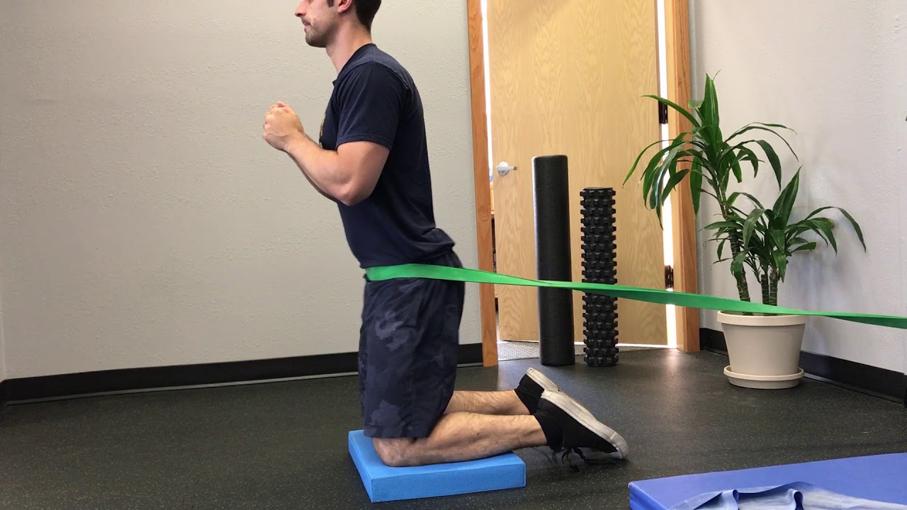 Kneeling Banded Hip Hinge YouTube