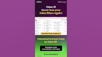 Odoo 18 : Never lose your filters again!
