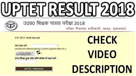 UPTET Result 2018 // How to Check UPTET Result 2018 // UPTET Result Direct Link