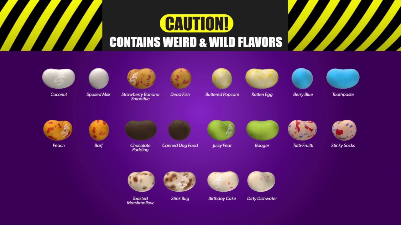 Bean Boozled Flavors Chart