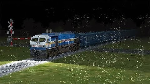 Train Sim - American Midwest Using WDP-4 at Rainy Night - Simulasi Kereta Api