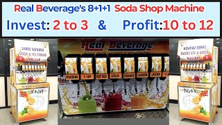 Real Beverage's 8+1+1  Soda Shop Machine || Invest: 2 &  Profit:10 || BEST BUSINESS IDEAS ||