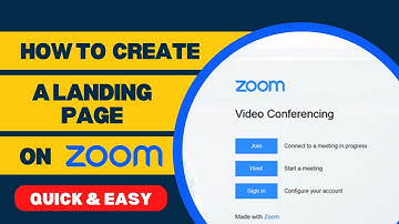 Create a ZOOM Landing Page in Minutes [2023 updated]