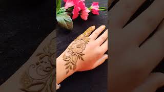 ✨ Minimal Floral Mehndi Design for Back Hand #shorts #mehndi #trending