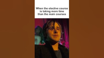 When the elective course is taking more time than main courses