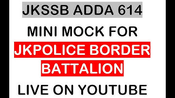MOCK TEST FOR JKPOLICE BORDER BATTALION  || JKPOLICE PAPER 2021 SAMPLE || 60 QUESTIONS #PDF BY AMIT