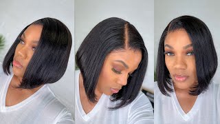 Watch Me Install & Style This Lace Front Bob Wig | Natural Lace Bob | Luvme Hair