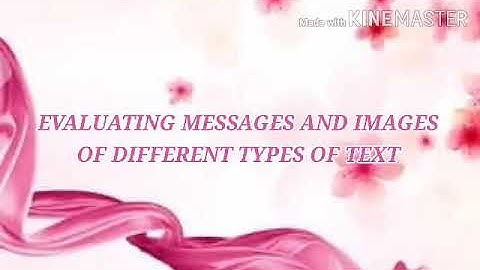 Evaluating Messages and Image of Different Types of Text