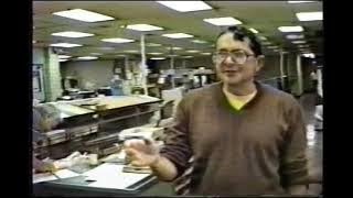 1990 Akron Beacon Journal Newsroom and Composing Room Scenes