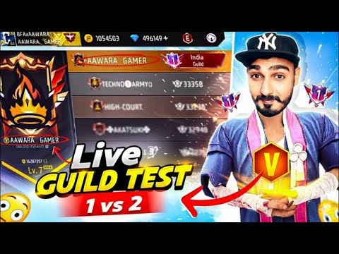 Free Fire Live V Badge Aawara Gamer Guild Test 💗 #freefire # ...