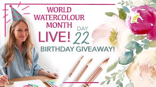 It's My Birthday! Day 22 (31 Days of Watercolour Practice) Blending Techniques and GIVEAWAYS!