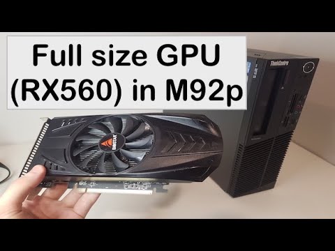 Lenovo M92p SFF full-size GPU install (RX560)