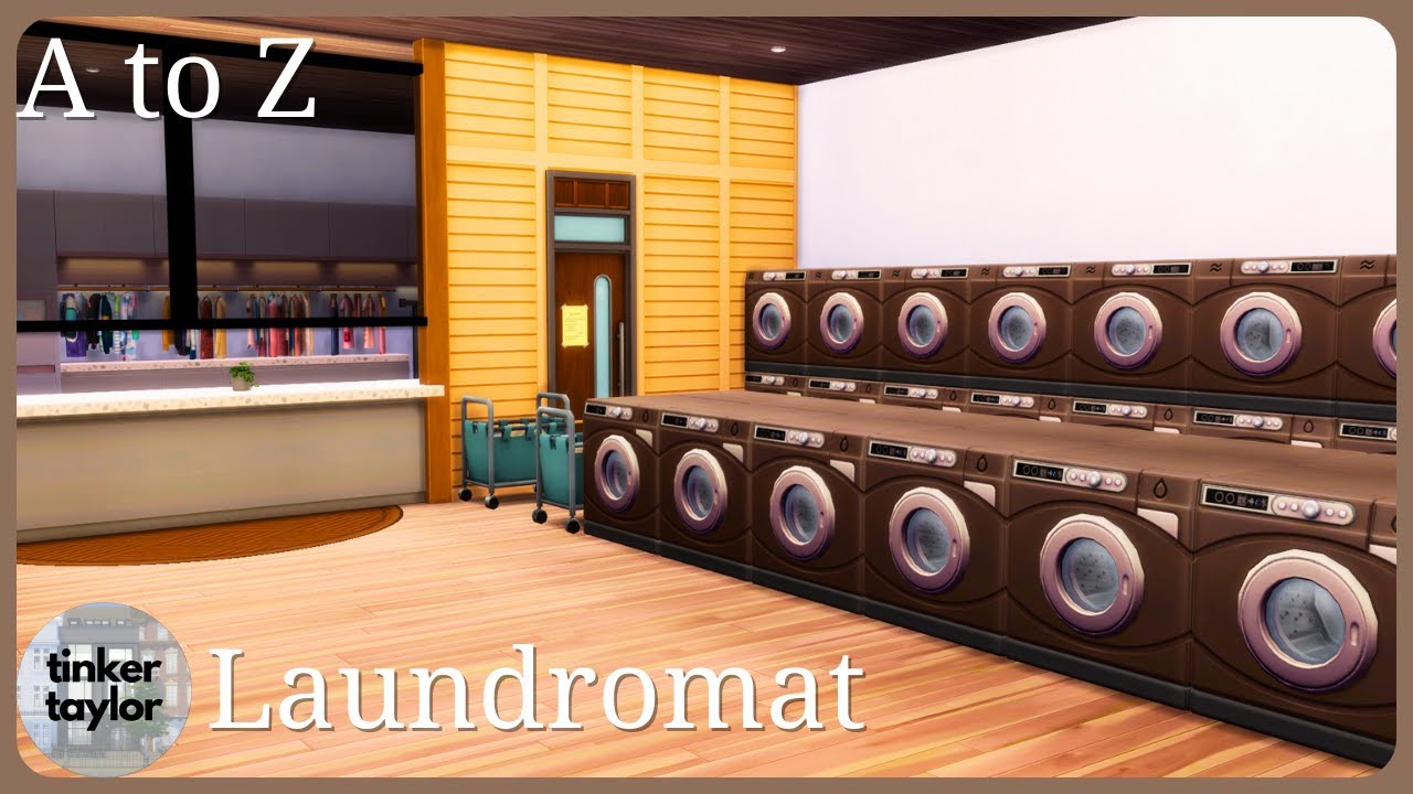 A to Z Challenge: Laundromat || Sims 4 Build - YouTube