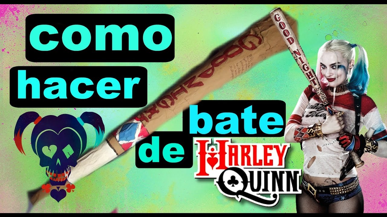 como hacer bate de harley quinn-suicide squad-halloween