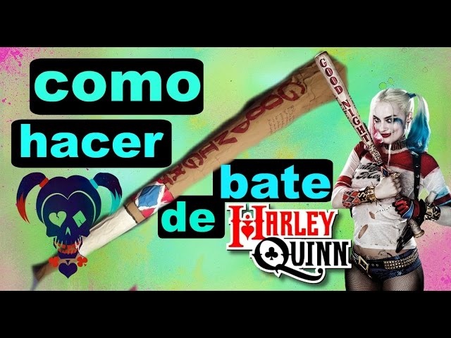 como hacer bate de harley quinn-suicide squad-halloween 