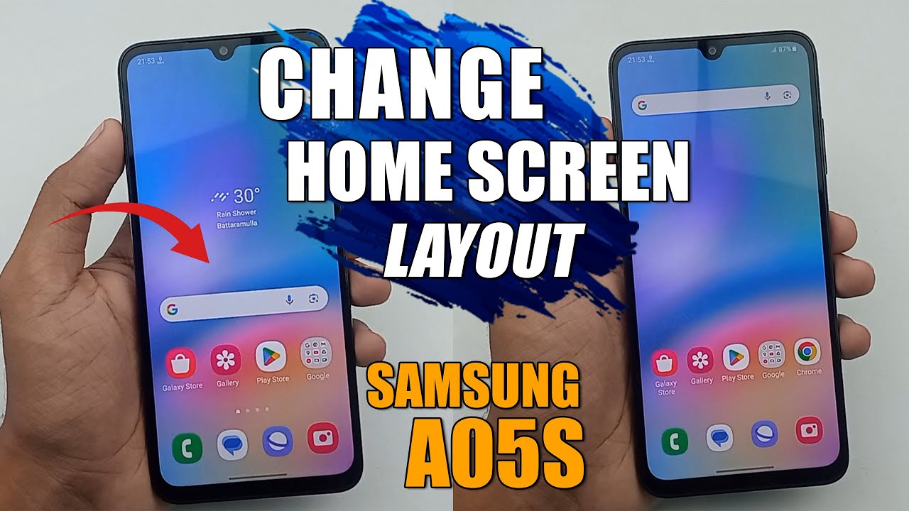how-to-change-home-screen-layout-samsung-galaxy-a05s-youtube