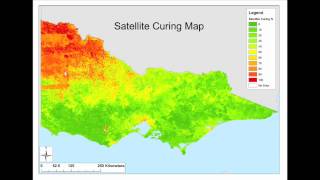 Grassland curing - Satellites measuring grassland from space