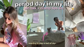 period day in my life☁️ very realistic + tips on cramps \& everything!