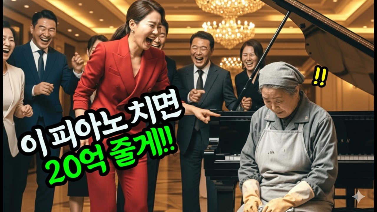 “피아노 치면 20억 주지” 재벌 사모님의 잔인한 제안에 72살 가난한 청소부 할머니가 거친 손마디로 건반을 누르자 일어난 기적 ㅣ노후사연ㅣ감동사연ㅣ시니어사연ㅣ오디오북