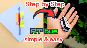 How to make Easy Paper Bus | Paper Car | Paper Toys | DIY Paper Craft Bus
