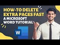 How to delete blank pages in Microsoft Word 2016 FAST