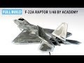 FULL BUILD F-22A RAPTOR by ACADEMY 1/48 scale model aircraft