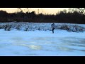 Tristan and conor on the pond