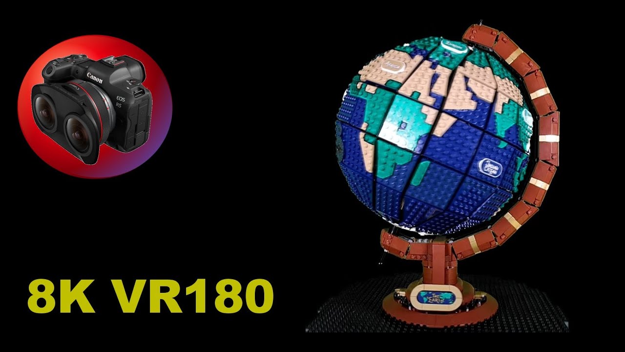 VR180 8K LEGO set 21332 The Globe Review in 3D (Travel/Lego ASMR/Music 4K/8K) BazBrickVR S01E06