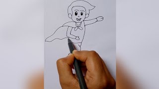 How to draw a superhero || Step by step || Easy drawing for kids #shorts#youtubeshorts#shortsvideo