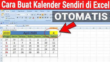 CARA MEMBUAT KALENDER DI EXCEL SENDIRI OTOMATIS