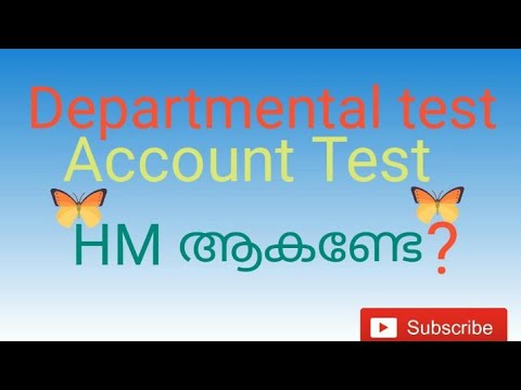 Account Test  syllabus /departmental Test syllabus for HM promotion
