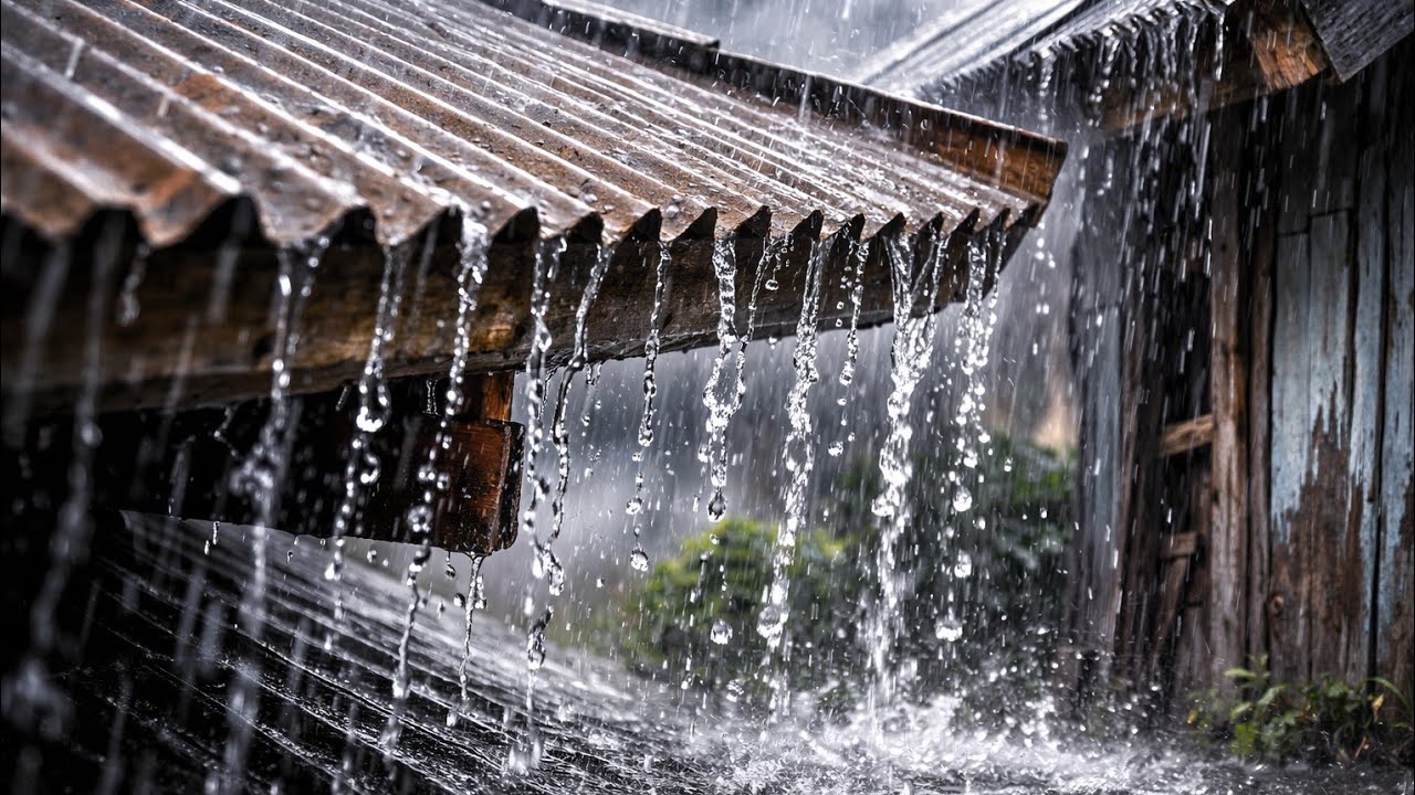 Extreme Heavy Rain on Tin Roof 🌧️ | Powerful Rain Sound for Deep Sleep (4K)